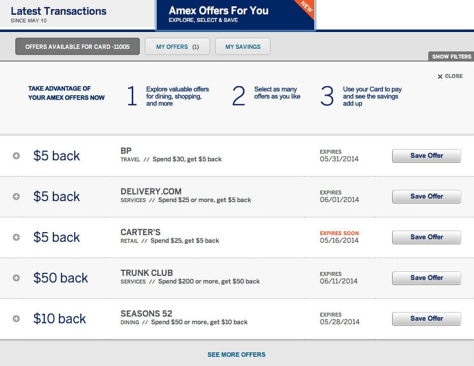 Sign Up for Amex Offers and Save Big