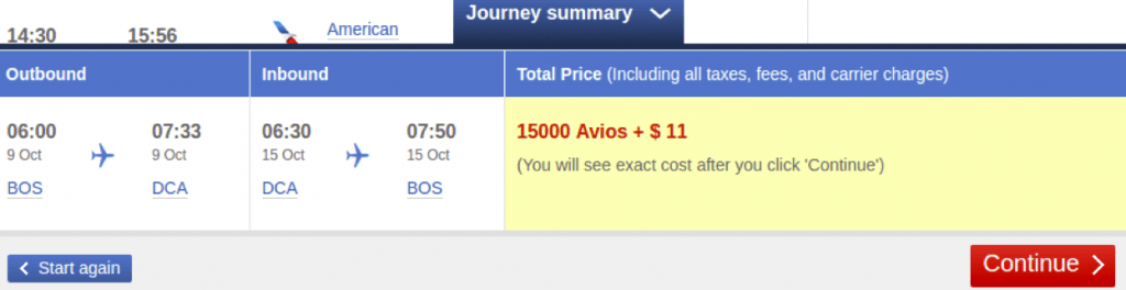 Paying with Avios