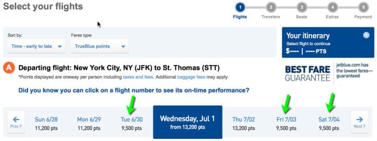 Jetblue Award Chart