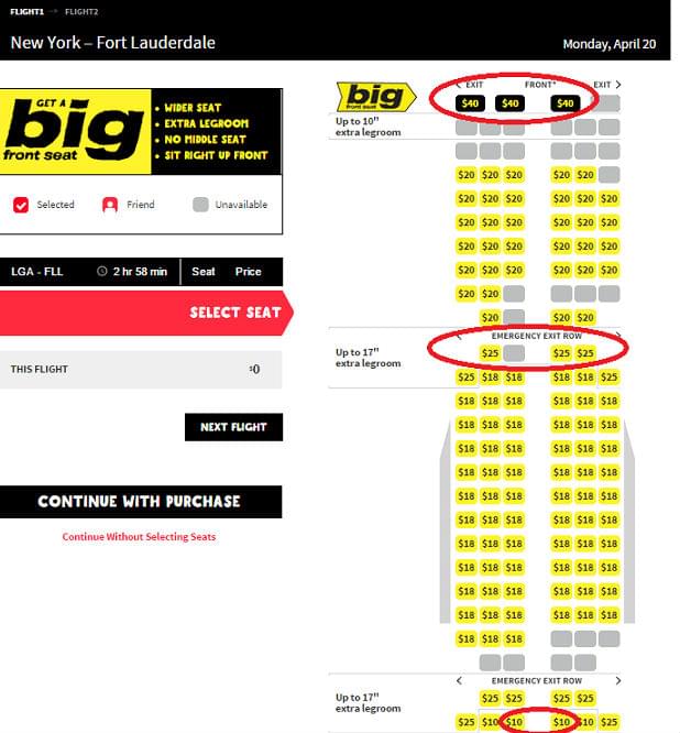 Spirit Airlines Rewards Chart