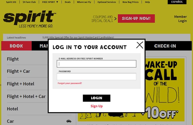 Free Spirit Miles Chart