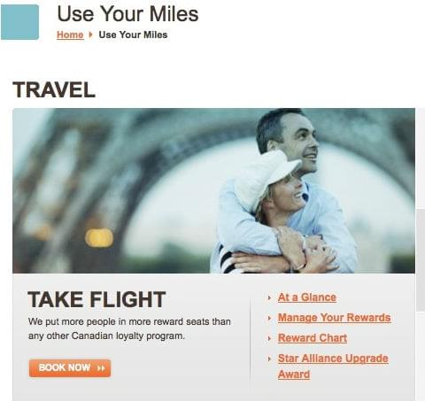 Aeroplan Travel Rewards Chart