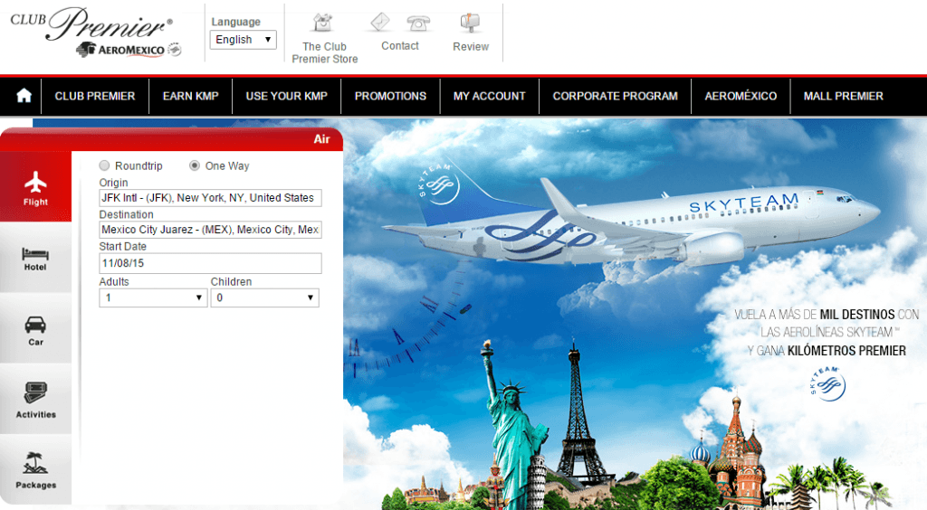 How to Book Aeromexico Club Premier Awards
