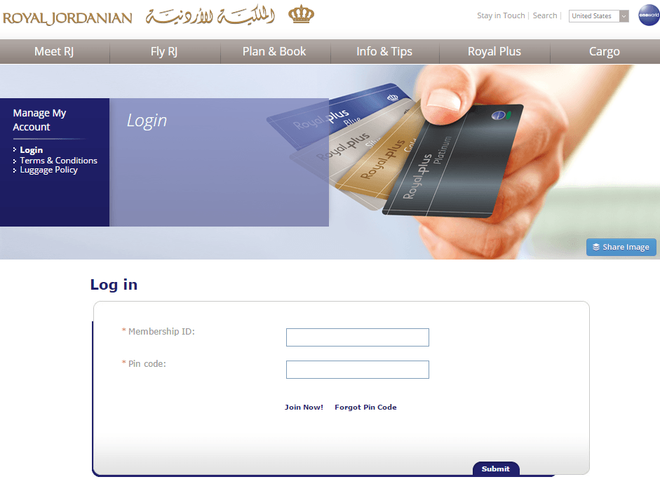 royal jordanian website