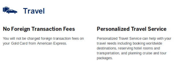 amex gold foreign transaction fee