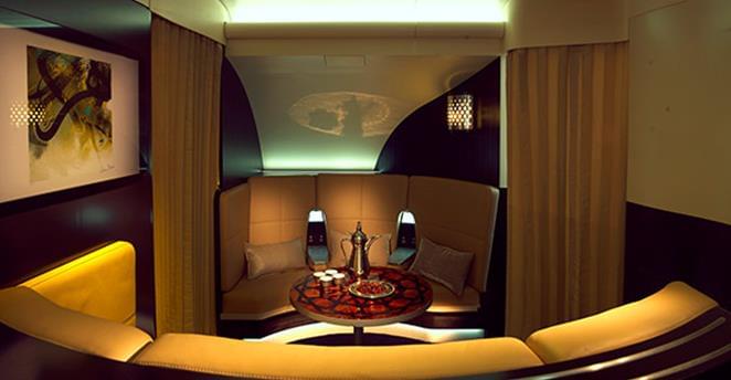 The Lobby on Etihad's new A380 aircraft