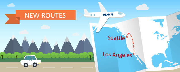 Spirit Airlines Flying From Seattle to Los Angeles