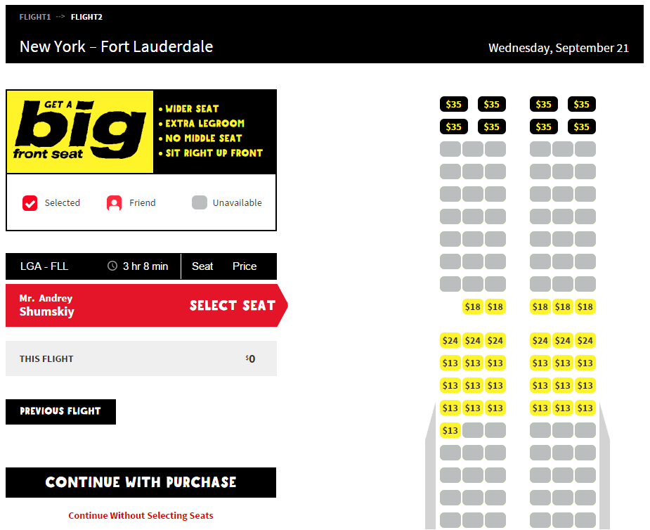 Spirit Miles Chart