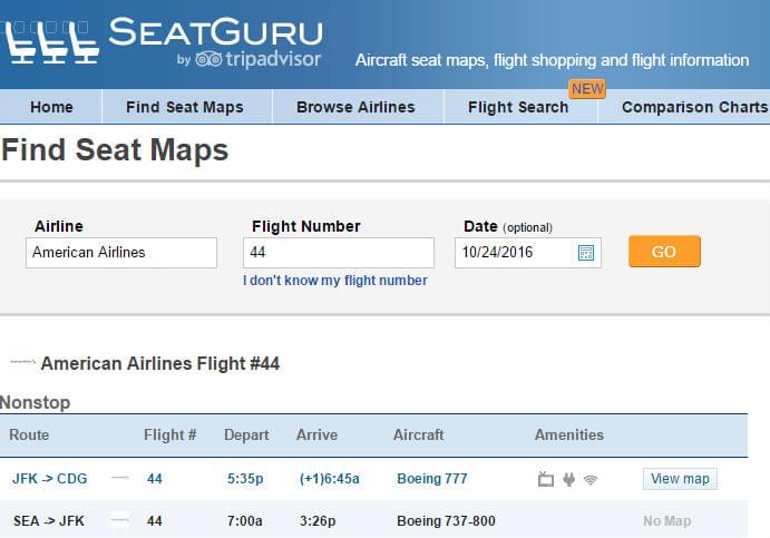 American Airlines Flight Information - SeatGuru