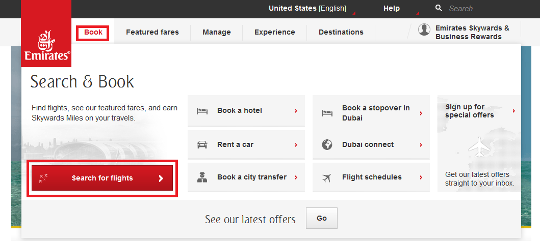 Emirates Reward Chart