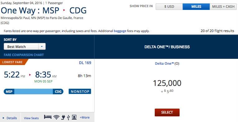 Delta Award Chart Upgrade