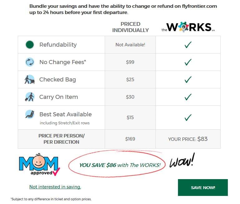 spirit baggage rates