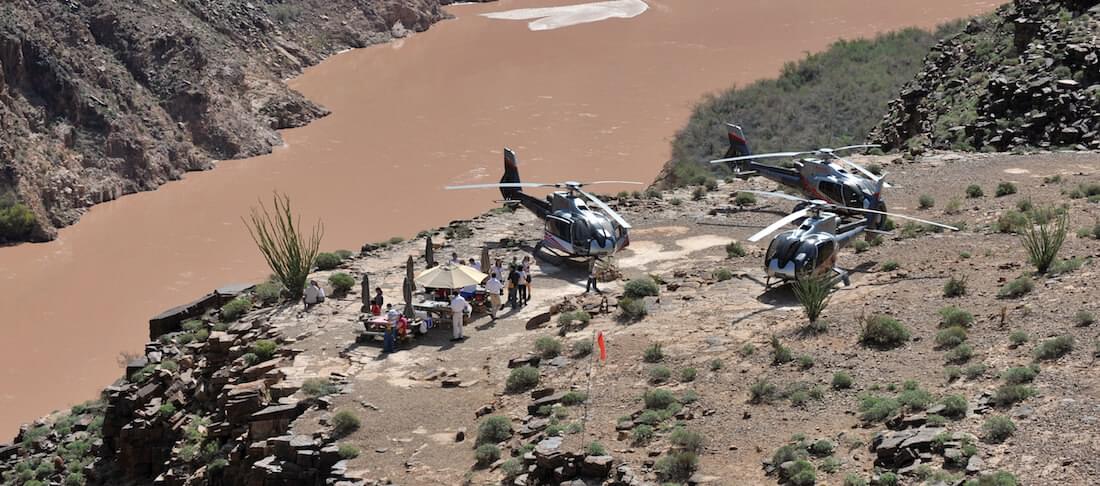 At landing site we serve champagne and snacks