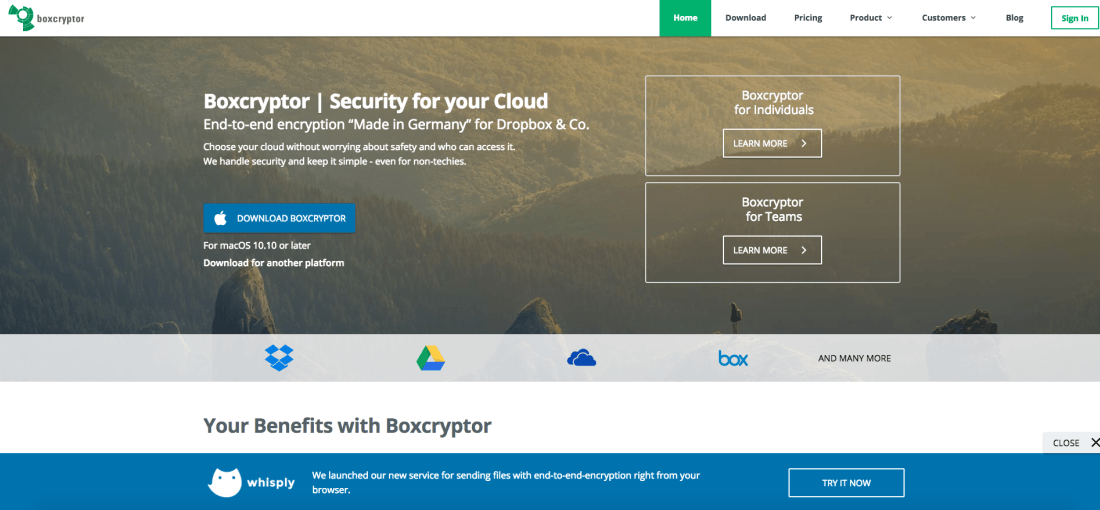 boxcryptor cloud security license