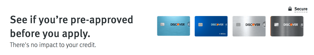 discovery credit card application