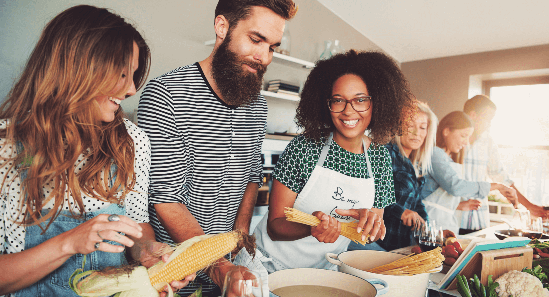 people cooking together