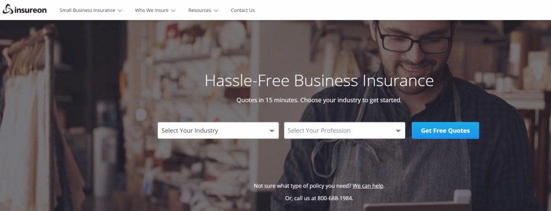 Insureon is an online company which offers high-quality insurance services to small business owners