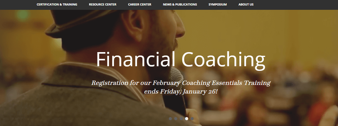 The man is attending AFC financial coaching