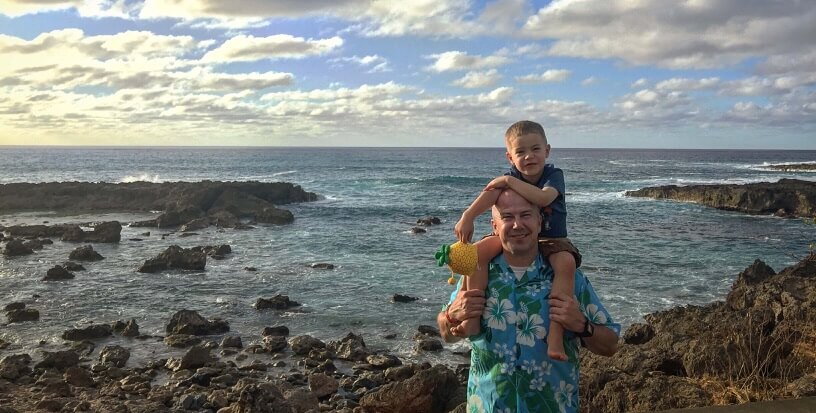 North Shore Hawaii with Timmy in March 2016