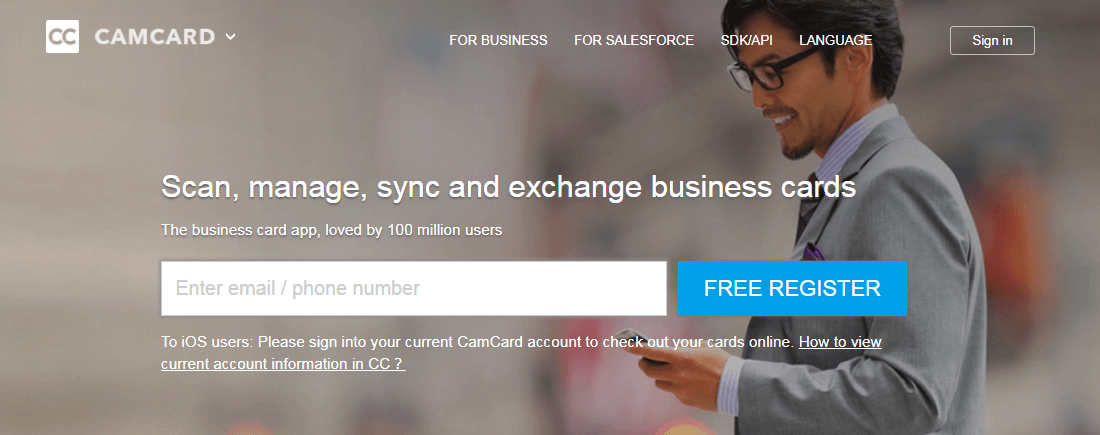 Camcard is an affordable and functional app for busines cards