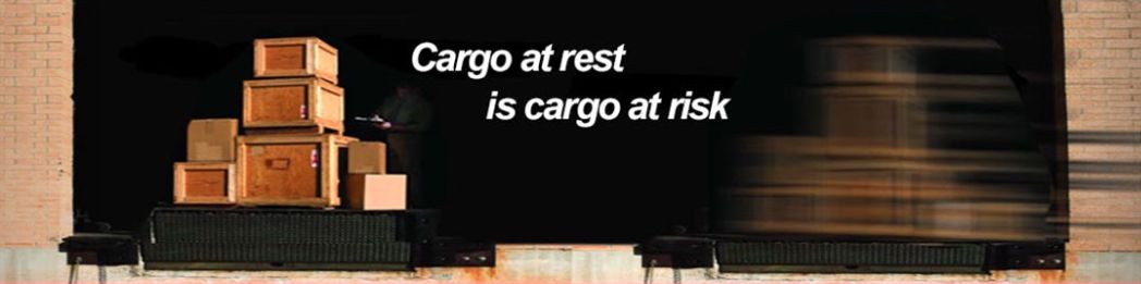 there is text: Cargo at rest is cargo at risk